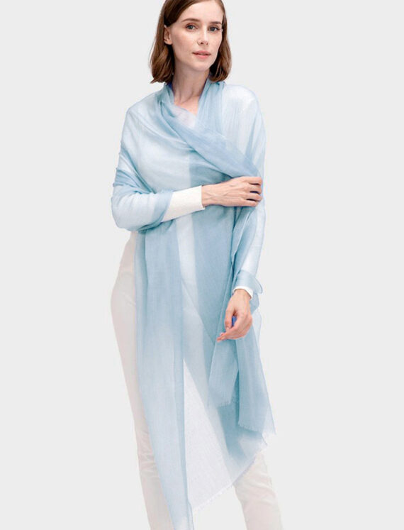 Пашмина CASHMERE DIAMOND нежно-голубая